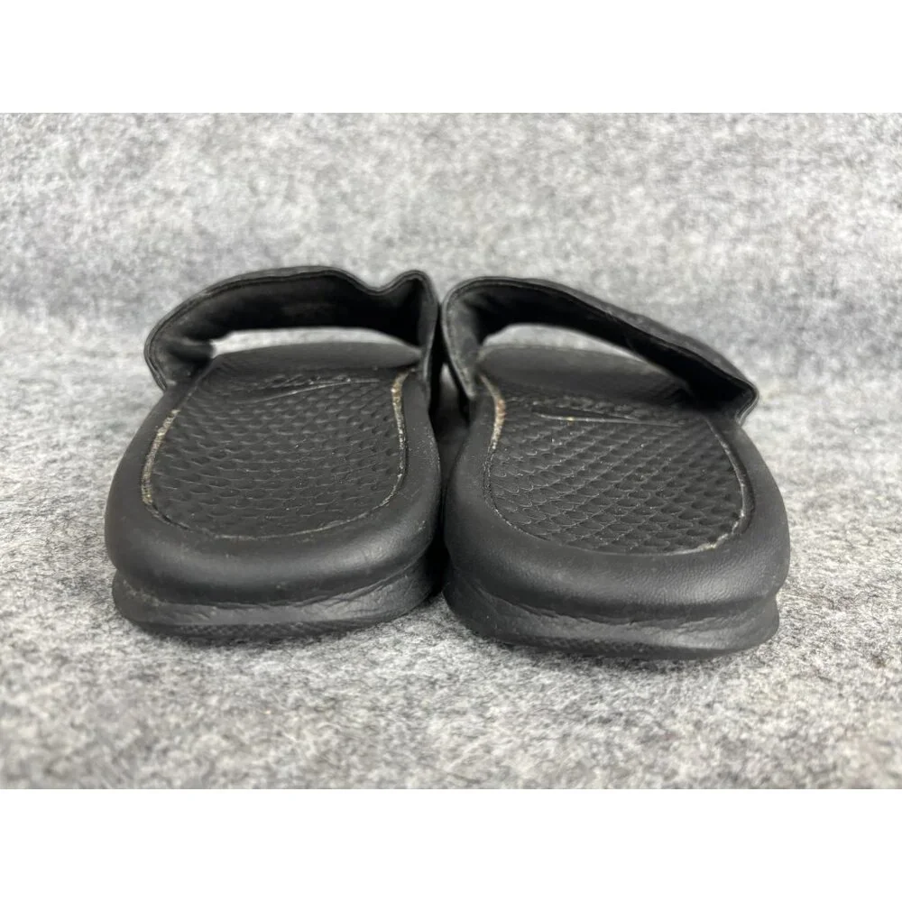 NIKE Benassi JDI Shoes Mens Size 8 Black‎ White Slide Sandals Slip On Comfort